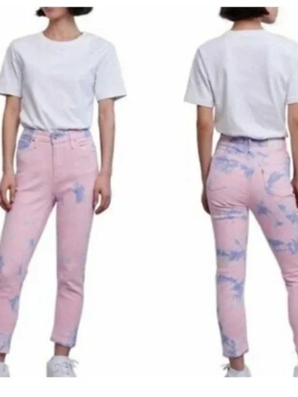 Levi's Pink and Blue Tie-Dye High-Waist Jeans